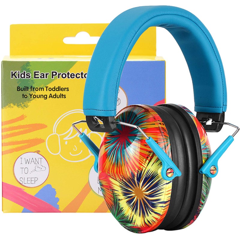 PROHEAR 032 Kids Ear Protection Safety Noise Earmuffs with NRR 25dB, Children Adjustable Headband Hearing Protectors for Monster Trucks, Sports Events, Concerts - Fireworks Pattern - Image 1
